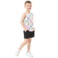 thumbnail image 4 of Checkered Pattern with Multicolor Vest Undershirt Tank Top Sleeveless Quick Dry L, 4 of 7