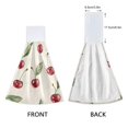 thumbnail image 3 of Yayeee Kitchen Hanging Hand Towels Set of 2 with Loop Bathroom Absorbent Tie Towel, Beige Cherry, 3 of 7