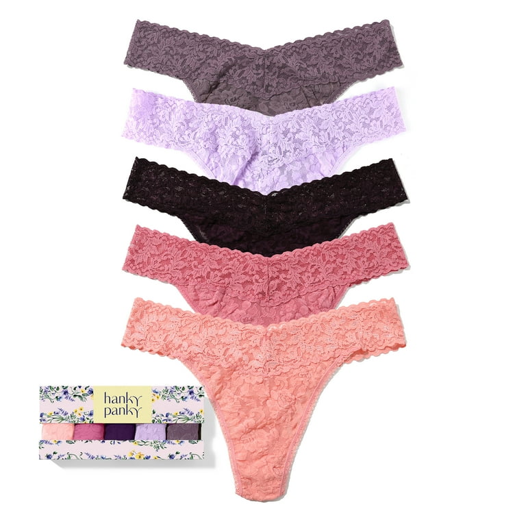 Hanky Panky 5-PACK Signature Lace Original Rise Thong (48115PK