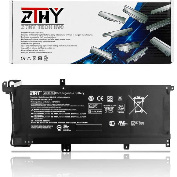 ZTHY MB04XL Batterie Rechargeable pour HP Envie X360 M6 M6-AQ105DX M6-AQ003DX M6-AQ005DX Convertible PC 15 15-AQ005NA 15-AQ101NG Série Ordinateur Portable 843538-541 844204-850 TPN-W119 TPN-W120 15.4V 55.67Wh
