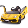 thumbnail image 1 of VOLTZ TOYS 12V Ride on Car for Kids, Official Licensed SVJ 12V Battery Powered Electric Ride-on Car Motorized Toy Vehicle for Children with Remote, Leather Seat, LED Lights and MP3 Player (Yellow), 1 of 7