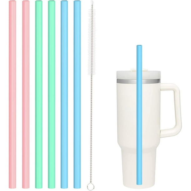 Plastic Straw Replacement for Stanley 40 oz Tumbler Cup, 6 Pack
