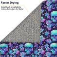 thumbnail image 4 of Dish Drying Mat, blue flower Skull pink Highly Absorbent Drying Matt Kitchen Counter, Dish Mat Drying Pad Dishes Drainer Mats for Kitchen Counter or Sink, 16 x 18 inch, 4 of 6