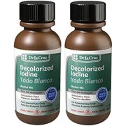 De La Cruz Decolorized Iodine First Aid Antiseptic, Yodo Blanco , 1 FL oz, 2 Pack