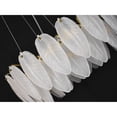 thumbnail image 5 of Design Living 16-Light D23.6" Round Brass Frame Chandelier with Hanging Frosted White Glass Leafs, 5 of 6