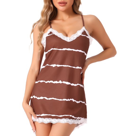 DARING DIVA Women's Lace Chemise Cami Sleepwear Sleeveless Dress XS Claret