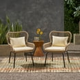 thumbnail image 2 of GDF Studio Sedona Indoor/Outdoor Rope Club Chairs with Cushions, Set of 2, Brown and Beige, 2 of 9