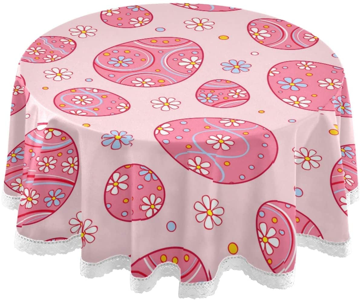 Colorful Donuts Oil-Proof/Waterproof Tabletop Protector for Kitchen Dining Party Wrinkle Free Nander Rectangle Tablecloth Polyester Washable Table Cover