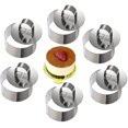 thumbnail image 1 of 8 anillos de acero inoxidable para tartas, molde circular para mousse para hacer postres, anillos para mousse con empujador, juego de 8 (redondo), plateado, 1 of 4