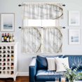 thumbnail image 2 of White Marble Kitchen Curtains Valances and Tiers Set of 3 Abstract Gold Circle Marble Texture Contemporary Tier Curtains and Valance with Rod Pocket for Small Windows, 27.5"x24", 2 of 9