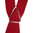 thumbnail image 2 of Red Suspenders for Men Adjustable X Back Men's Women's Costume Tuxedo Dress Suspenders with Strong Clips, 2 of 5
