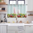 thumbnail image 2 of Easter Kitchen Curtains Window Panels, Wooden Bunny Colorful Eggs Spring Floral Farmhouse Insulated Window Treatment Curtain, Grommet Curtains for Bedroom/Living Room/Bathroom, 2 Piece 42"Wx45"L, 2 of 8