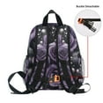 thumbnail image 5 of FORMRS School Backpack with Front Zippered Pocket 12" Student Travel Daypack, Purple Roses, 5 of 6