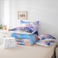 thumbnail image 6 of Manfei Cartoon Castle Bedding Comforter Set 7-Piece for Kids Girls, Kawaii Rainbow King Bedding Sets, Fairy Tale Bed Sheets, Super Cozy Room Decor, 6 of 8
