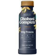 Chobani Complete Greek Yogurt Drink, Vanilla, 10 fl oz Plastic Cup with 20g of Protein