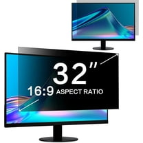 32 Inch Computer Privacy Screen Filter for 16:9 Widescreen Computer Monitor 27.87"x15.66", Removable Computer Screen Privacy Shield and Anti Blue Light Anti Glare Screen Protector