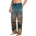 thumbnail image 6 of Pofeuu Deserted Classic Car Landscape Print Men's Pajama Pants, Soft Lounge Pajama Pants with big pockets for Men Plaid Pj Bottoms-Medium, 6 of 6