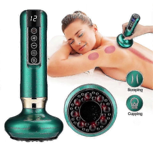 Electric Cupping Massager Vacuum Suction Cup Guasha Anti Cellulite Beauty Health Scraping Infrared Heat Slimming Massage Therapy-XT