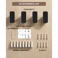 thumbnail image 5 of 4-Pack Matte Black Towel Hook for Bathroom, Robe Coat Hook, Heavy Duty Wall Hooks for Hanging Bag Hat Mudroom Bedroom Shower Closet, Drill in Hanger Mount with Screw, Holder Back of Door Outdoor, 5 of 8