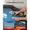 thumbnail image 4 of KFFKFF Foldable Poker Table, 8-Player 38-Inch Octagonal Casino Table with Cushioned Rails & Cup Holders, Portable Game Table with Felt Surface & Sturdy Metal Legs, Ideal for Texas Hold'em, 4 of 6