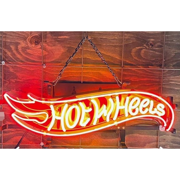 Queen Sense 20"x8" Hot Wheel Neon Sign HD Vivid Printing Handmade Artwork Neon Light 120HWLVVD