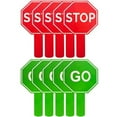 thumbnail image 1 of OfficeCraft Stationery Stop And Go Sign With Handle Double Street Slow Warning Reflective Signs For Guiding Traffic Exterior Use 10PCS, 1 of 1