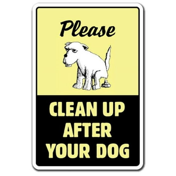 SignMission Z-A-Pleasecleanup 7 x 10 in. Clean Up After Your Dog Aluminum Sign