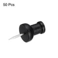 thumbnail image 3 of Uxcell Wooden Push Pins Decorative Pushpin Steel Needle for Office, Black 50 Pack, 3 of 5