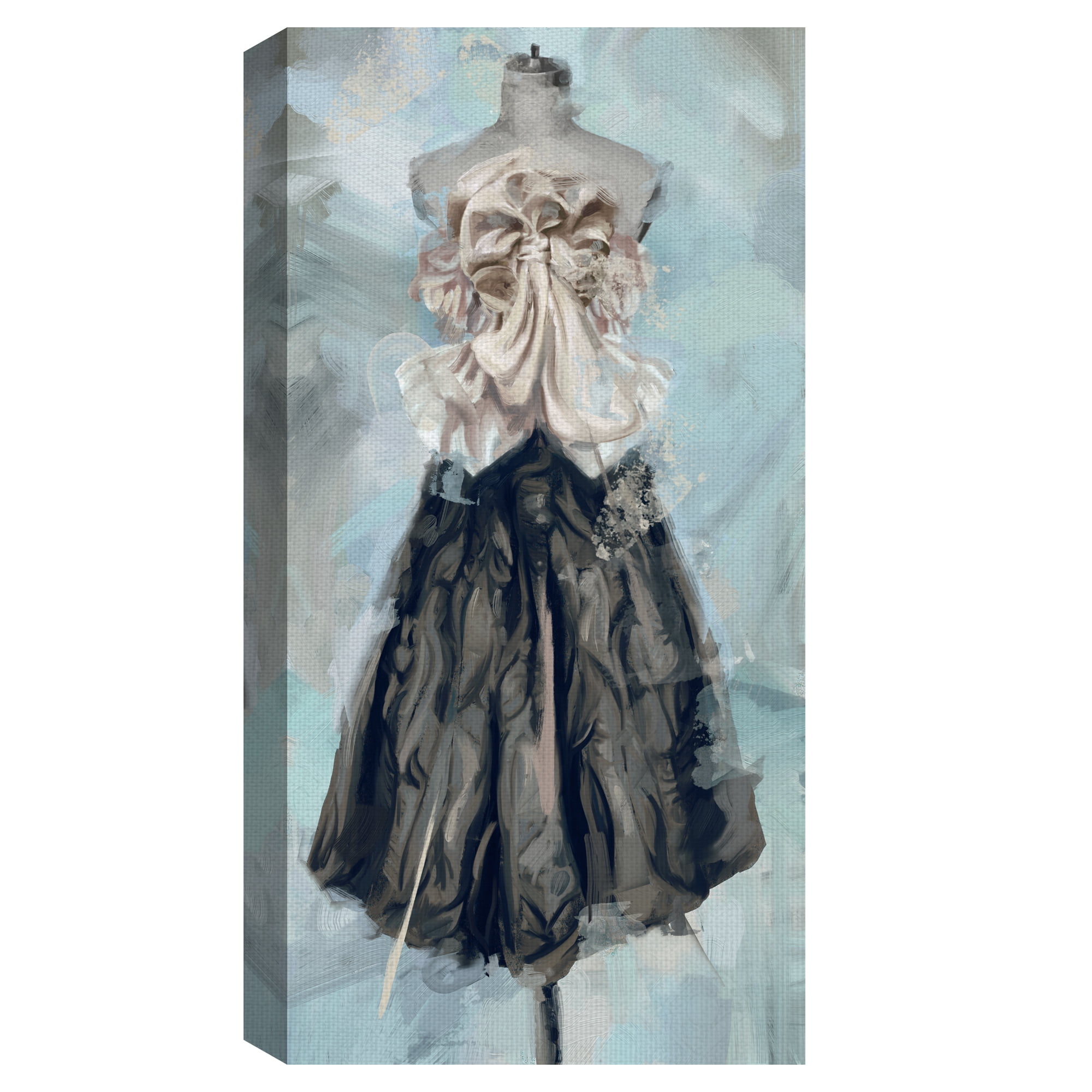 Masterpiece Art Gallery En Vogue Fashion Dress I by Studio Arts Canvas Art Print 17" x 34"