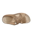 thumbnail image 6 of Clearance JeashCHAT Sandals for Women, Slide Sandals Summer Womens Flip Flop Casual Shoes Comfy Thong Slip On Flats Wedges Sandals (Beige), 6 of 8