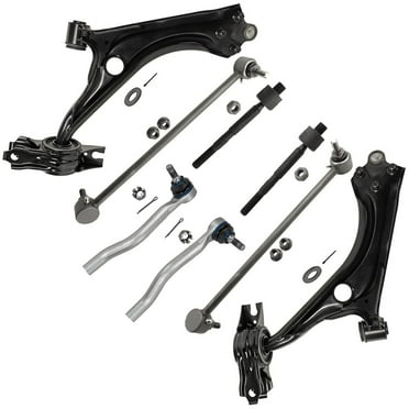 Detroit Axle - Front Lower Control Arms with Ball Joints   Outer & Inner Tie Rods Sway Bars Kit Replacement for 2016-2019 Honda Civic 1.5L