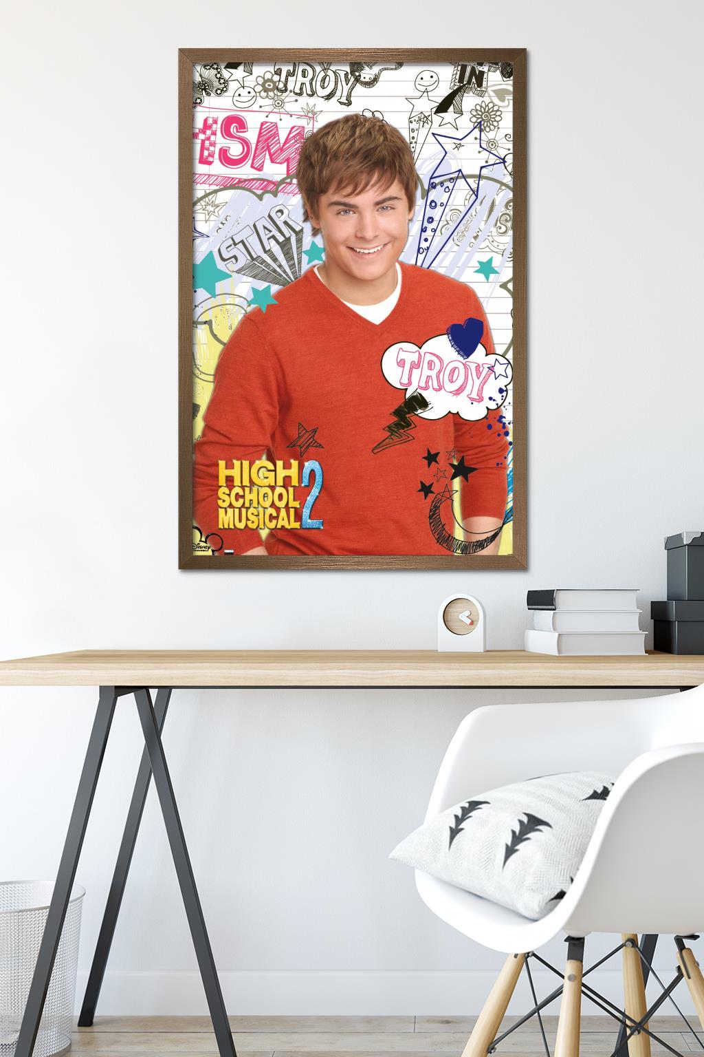 High School Musical 2 - Troy Wall Poster, 22.375" x 34" Framed