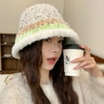 thumbnail image 7 of Winter Hats for Women Fleece Lined Beanie Knit Chunky Womens Snow Cap Women's Winter Plush Warm Ear Protection Matching Color Bucket Basin Hat Beige, 7 of 7
