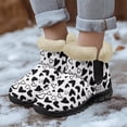 thumbnail image 3 of Whosucclay Flannel Womens and Girl Snow Boots Ankle Booties Waterproof Winter Boots Slip on Fashion Boots No Slip Boots, 3 of 6