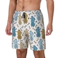 thumbnail image 2 of Uemuo Cartoon Poodle Dog Pattern Mens Swim Trunks Quick Dry Board Shorts with Mesh Lining, Stretch Beach Shorts Quick Dry No-Chafing Board Shorts-, 2 of 9