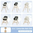 thumbnail image 5 of Infans Baby High Chair 6-in-1 Convertible Wooden Highchair for Babies & Toddlers, 5 of 7