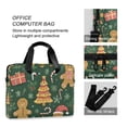 thumbnail image 4 of FORMRS 16" Laptop Bag Carrying Sleeve Case with Handle Travel Shoulder Briefcase, Beige Christmas Gingerbread, 4 of 8