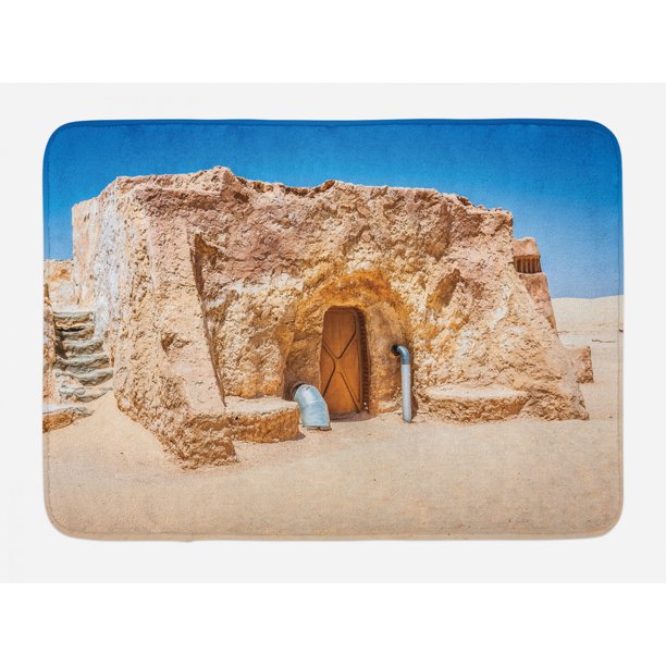 Galaxy Bath Mat One Of Abandoned Sets Of Movie In Tunisia Desert Phantom Menace Galaxy Themed