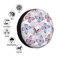 thumbnail image 4 of Fotbe Butterflies in Pastel Funda de Llanta de Repuesto con Estampado, Engrosada, Ajuste Universal para Jeep, Remolque, RV, SUV, Camión-14 inch, 4 of 6