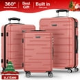thumbnail image 3 of Sunbee 3 Piece Luggage Sets Hardshell Hardside TSA Lock Lightweight Durable Spinner Wheels Suitcase, 3 of 9