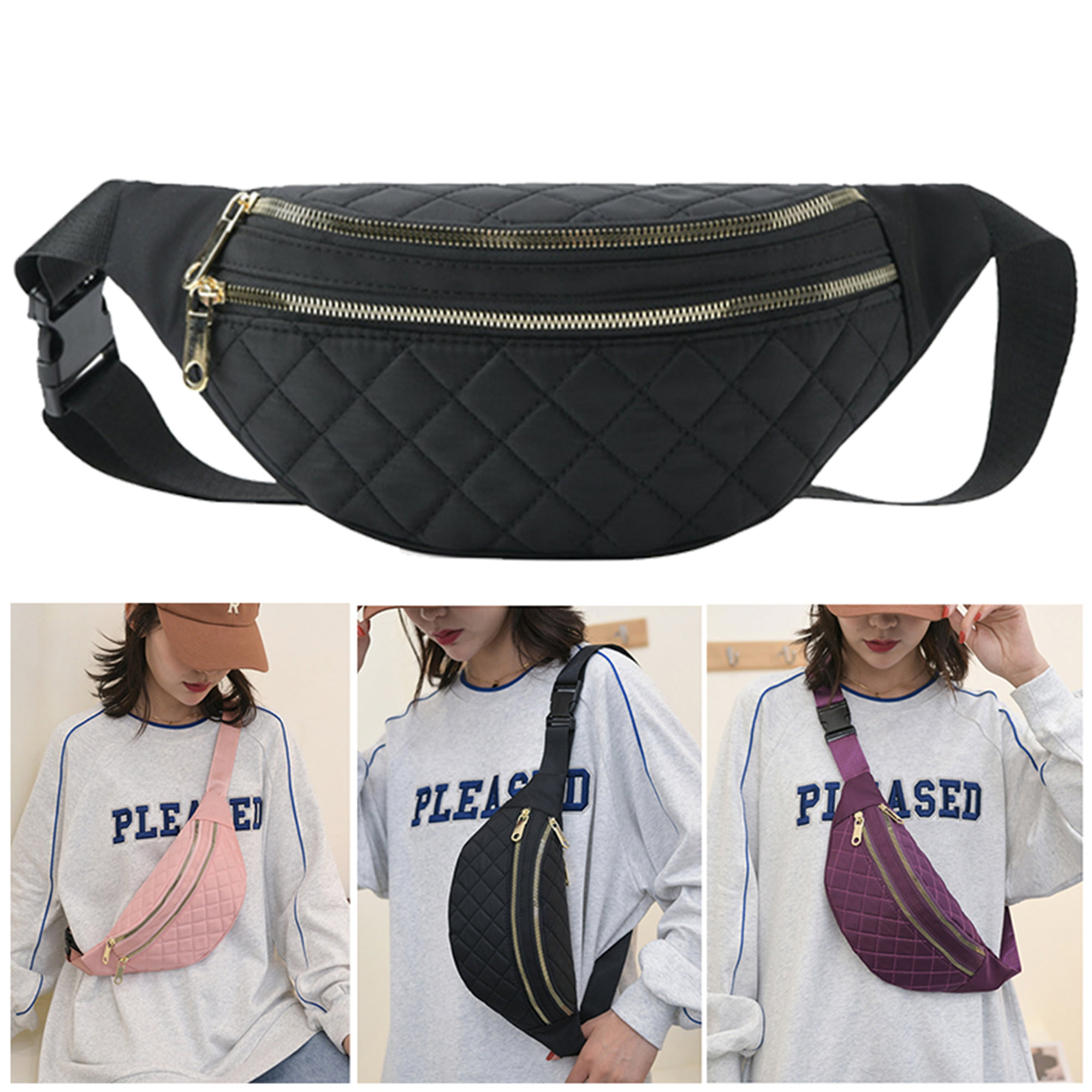1Pack Fanny Pack Waist Pack for Women,Fashion Belt Bags Gifts for Teen  Girls,Cute Bum Bag for Travel Hiking Cycling Running,Phone Bag Carrying All