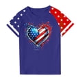 thumbnail image 4 of GERsome American Flag T-Shirts for Kids Girls 4th of July Patriotic Tops Summer Casual Short Sleeve Crewneck Graphic Tee Cotton, 7-8 Years, 4 of 4