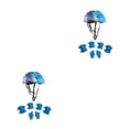 thumbnail image 2 of Bearachild 1 Juego de casco de rodillo para niños, ajustable, para niños y niñas, rodillera deportiva, muñequera para patineta, patinaje, flor Flor azul 2piezas, 2 of 6