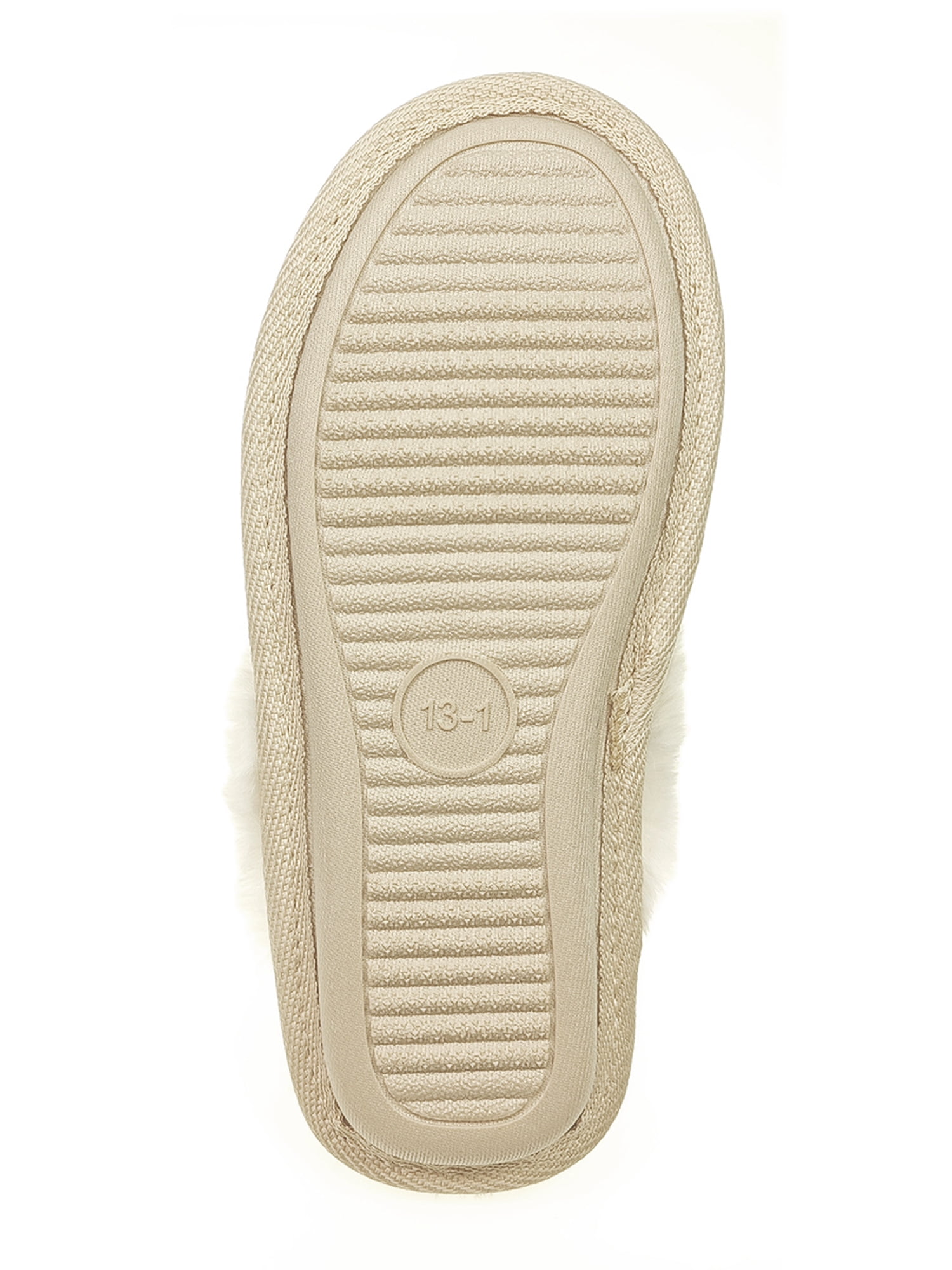 Holiday Time Mommy & Me Metallic Scuff Slippers