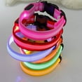 thumbnail image 4 of Walbest Light Up Dog Collars- USB Rechargeable Adjustable Puppy Collars for Dog Night Safety, Mesh Nylon Dog Collar Lights for Night Time (Pink, M), 4 of 7