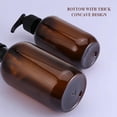 thumbnail image 2 of Plastic Empty Squeeze Liquid Dispensing Bottle with Black Pump, Sample Containers for Body Lotion Shower Gel Lotion Jars - 10.1oz And 16.9oz, 2 of 7