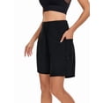 thumbnail image 2 of Women's 6.9" Swim Board Shorts, High Waisted with Liner & Pockets, Quick Dry, 2 of 7