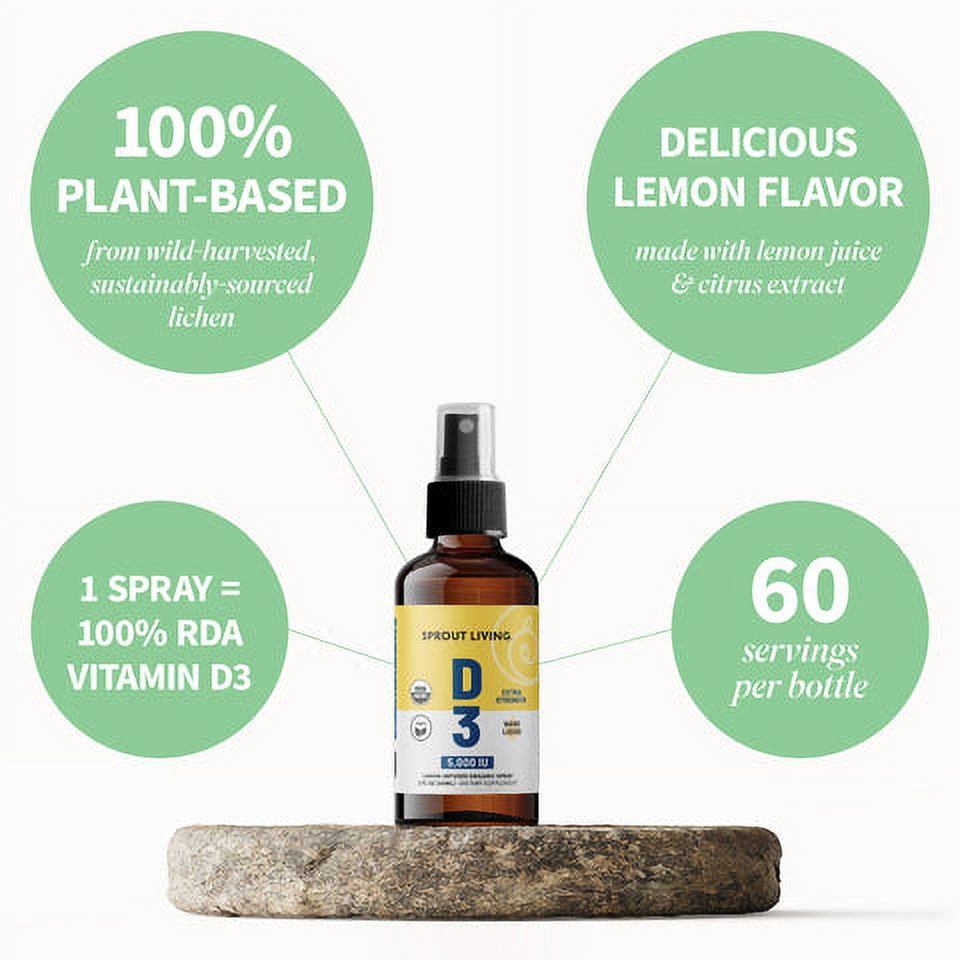 Sprout Living Organic Vitamin Spray : D3 - 2 oz