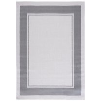 SAFAVIEH Martha Stewart Geometric Indoor/Outdoor Area Rug, Ivory/Grey, 6'7" x 8'7"