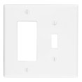thumbnail image 1 of Placa de pared Leviton, termoplástica, nailon, color blanco, 2 elementos, paquete de 1, 1 of 1